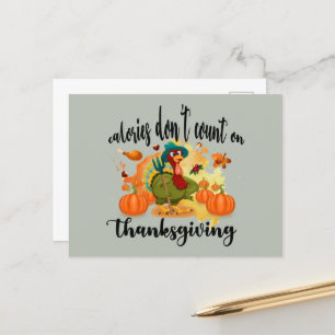 Carte Postale drôle Thanksgiving Calice dinde
