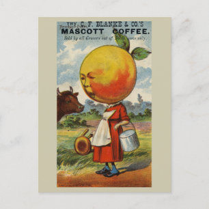 Carte Postale Drôle Vintage publicité de café rétro