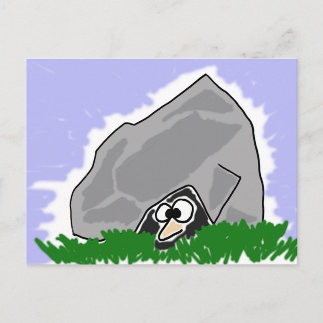 Carte Postale Drôle Vivre sous un dessin animé (Devant)