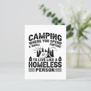 Carte Postale Drôles de citations de camping
