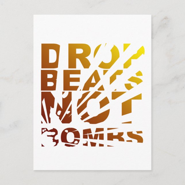 CARTE POSTALE DROP BEATS NOT BOMBS EXPLOSION - DJ (Devant)
