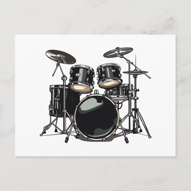 Carte Postale Drum kit (Devant)