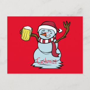 Carte Postale Drunk Snowman Thunder_cove