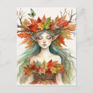 Carte postale Dryade en Automne Fairy-core