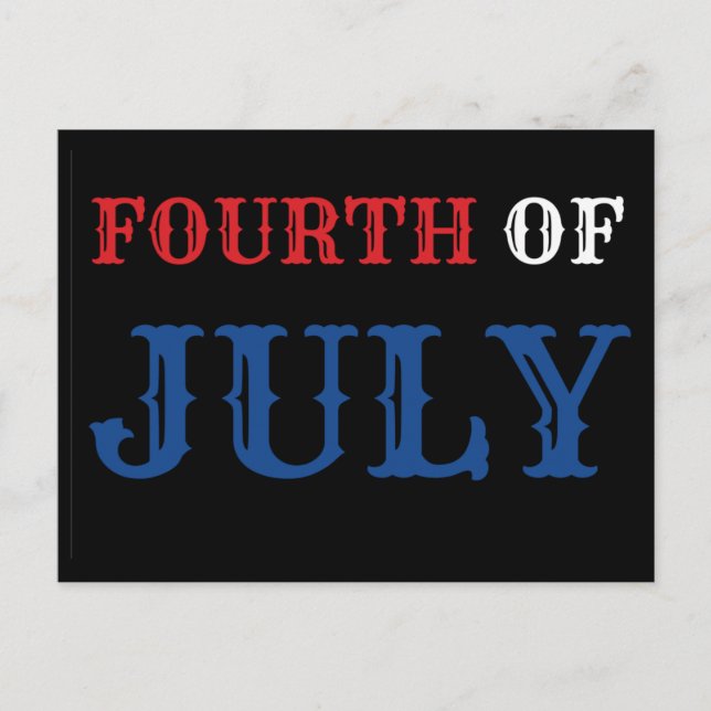 Carte Postale Du 4 Juillet (Devant)