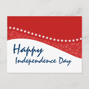 Carte postale du 4 juillet aux courbes d'étoile ét