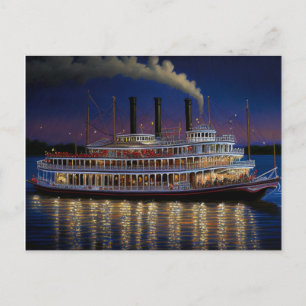 Carte postale du bateau à vapeur du Mississippi