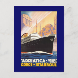 Carte postale du bateau de croisière vintage Venis