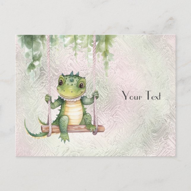 Carte postale du bébé crocodile (Devant)