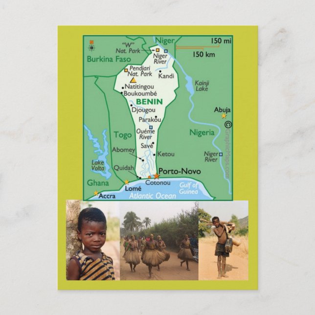 Carte postale du Bénin (Devant)