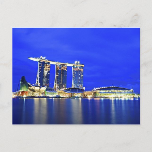 Carte postale du bord de mer de Singapour (Devant)