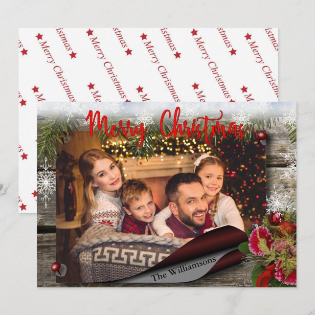 Carte postale du bulletin de Noël du pays (Devant / Derrière)