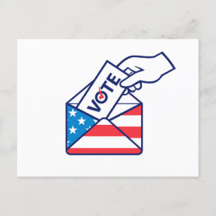 Carte postale du bulletin de vote américain