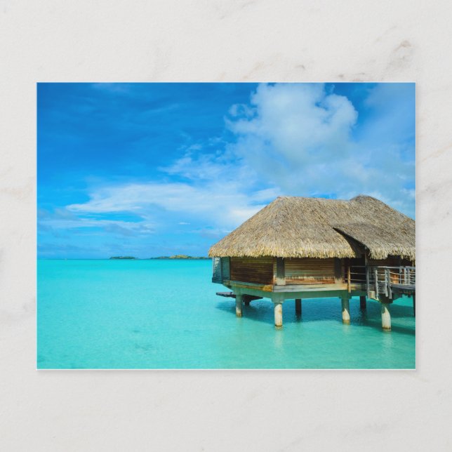 Carte postale du bungalow sur l'eau (Devant)