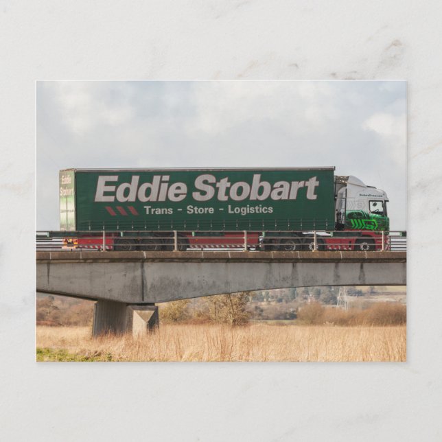 Carte postale du camion Eddie Stobart (Devant)