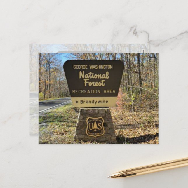 Carte postale du camping Brandywine (Devant/Arrière en situation)
