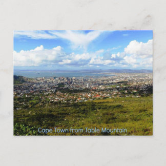Carte postale du Cap de la montagne de la Table