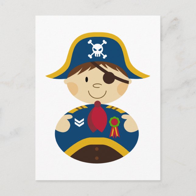 Carte postale du capitaine de pirate (Devant)