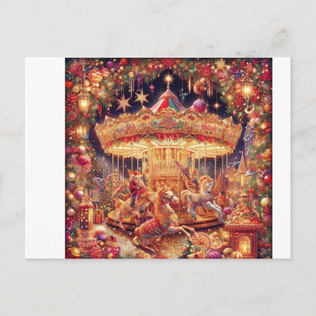 Carte postale du Carrousel de Noël Joy (Devant)
