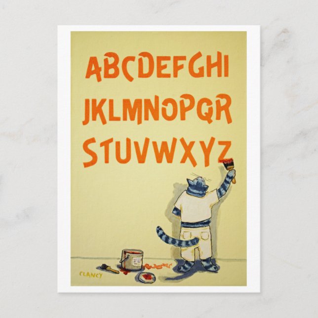 Carte postale du chat Ralphabet (Devant)