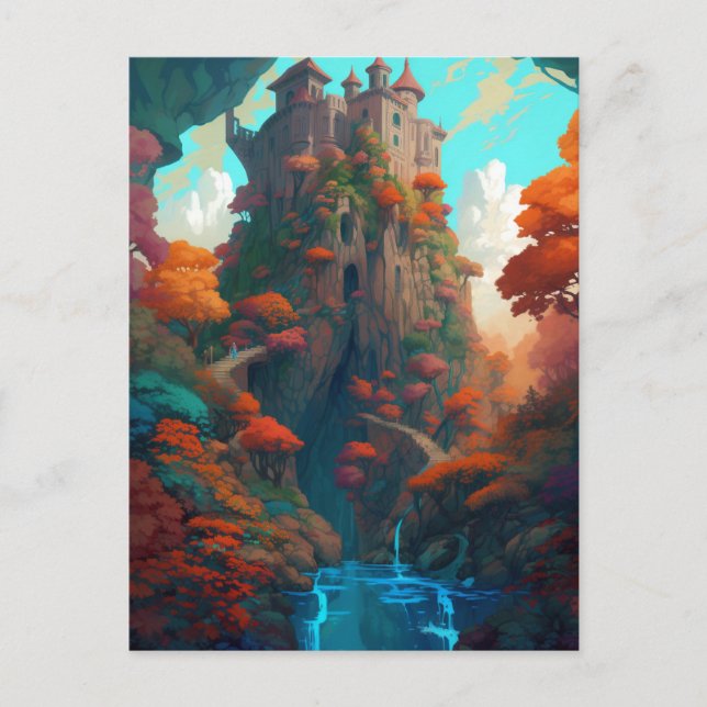Carte postale du château de fantasy magique (Devant)