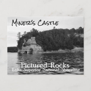 Carte postale du château de Miner Pictured Rocks
