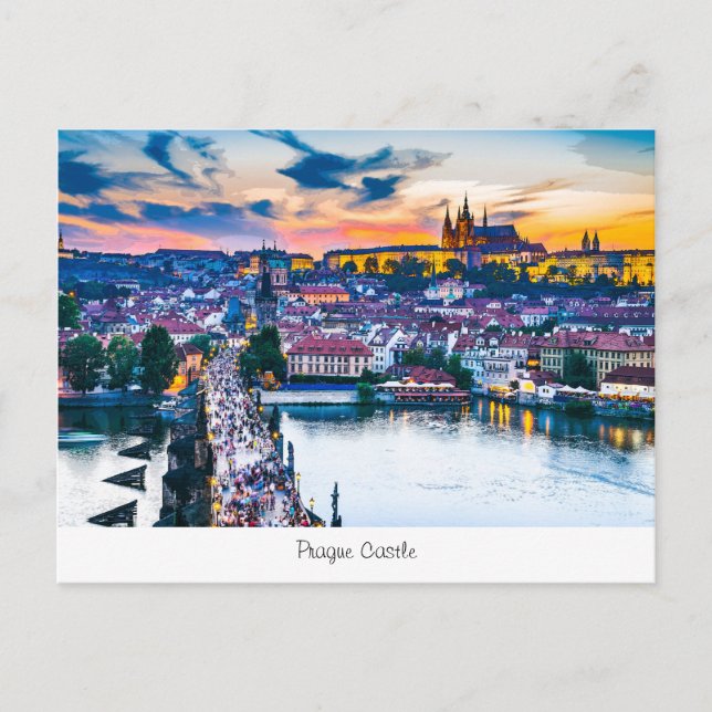 Carte postale du château de Prague (Devant)