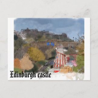 Carte postale du château d'Édimbourg