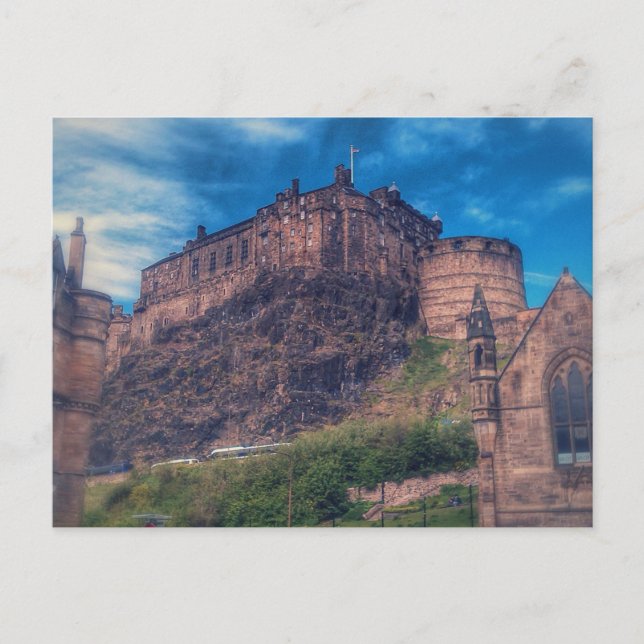 Carte postale du château d'Édimbourg (Devant)