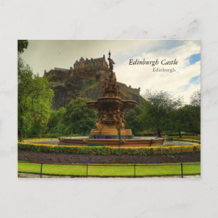 Carte postale du château d'Édimbourg