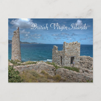 Carte postale du château des îles Vierges britanni