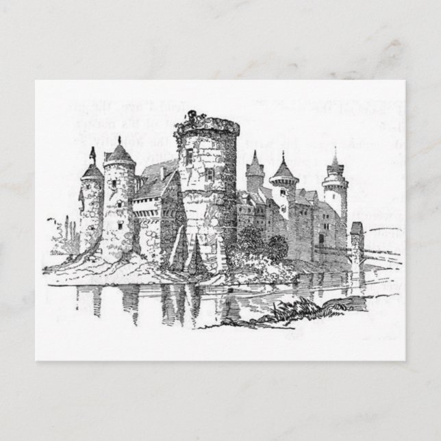 Carte postale du château médiéval (Devant)