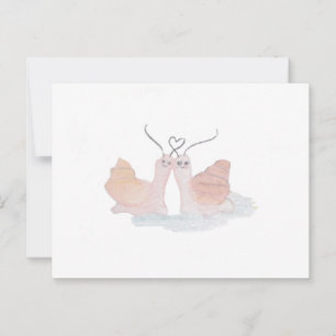 Carte postale du cœur d'escargot
