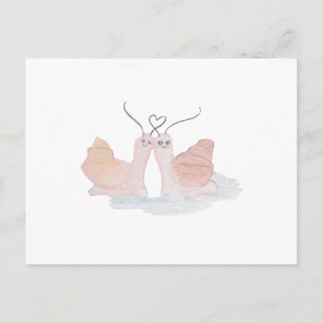 Carte postale du cœur d'escargot (Devant)