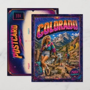 Carte postale du Colorado des années 80 Rétro