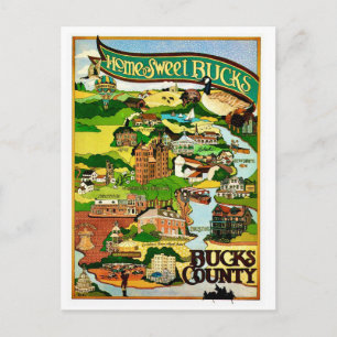 Carte postale du comté de Bucks, Pennsylvanie