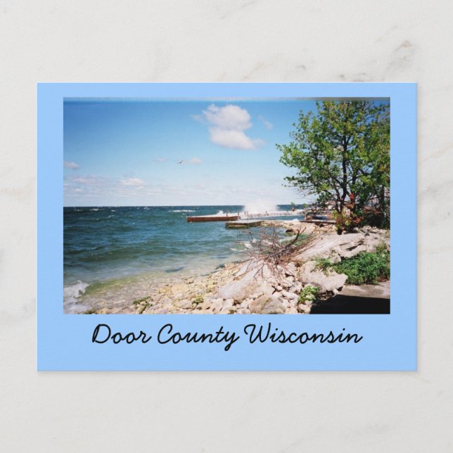 Carte postale du comté de Door Wisconsin (Devant)