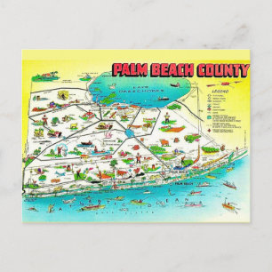 Carte postale du comté de Palm Beach