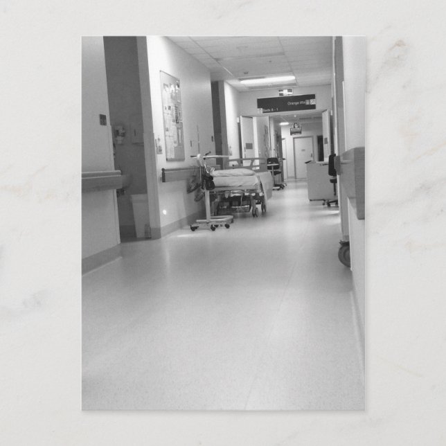 Carte postale du corridor hospitalier (Devant)