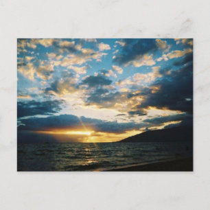 Carte postale du coucher de soleil de Maui