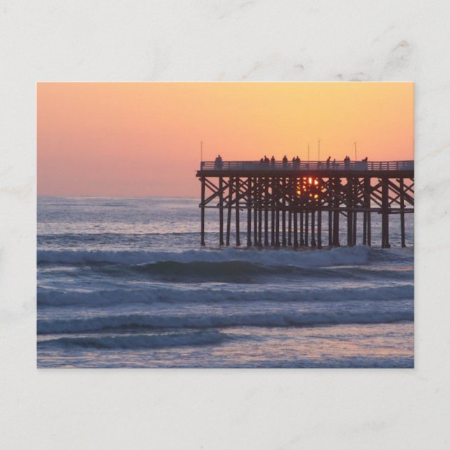 Carte postale du coucher de soleil en Californie (Devant)