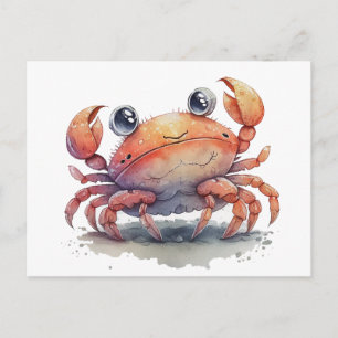 Carte postale du crabe mignon