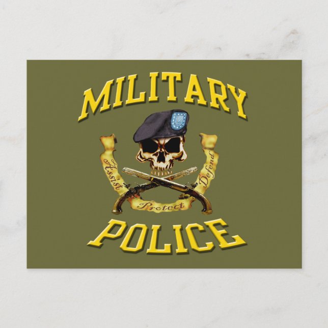 Carte postale du crâne de la police militaire (Devant)