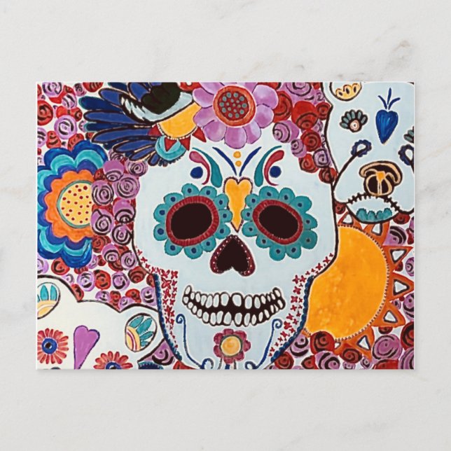 Carte postale du crâne de sucre (Devant)