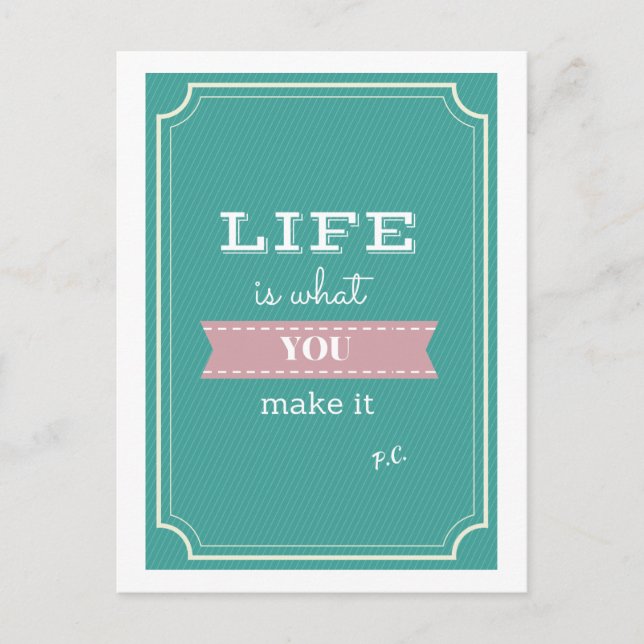 Carte postale du devis de vie Inspiration (Devant)
