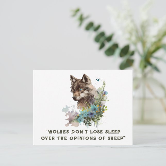 Carte postale du devis Wolf (Debout devant)