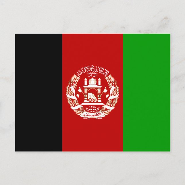 carte postale du drapeau afghan (Devant)