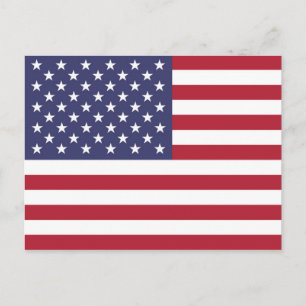 Carte postale du drapeau américain des États-Unis