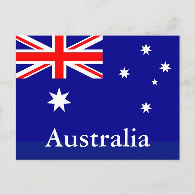 Carte postale du drapeau australien (Devant)