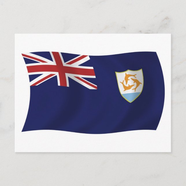 Carte postale du drapeau d'Anguilla (Devant)